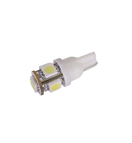 20 x bec auto cu led t10 5050 cu 5 smd alb 12v jsun39 ( pret / 20 buc )