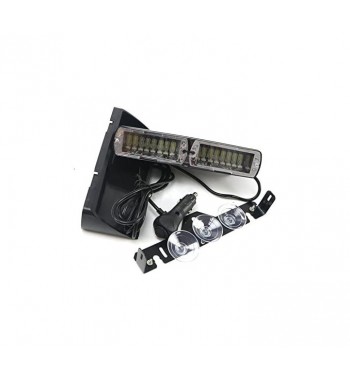 Lampa 24 LED parbriz profesionala  stroboscopica  12V  Cod: S2 48W - Rosie-Albastra S2 48W