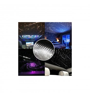 Kit fibra optica LED RGB+W plafon instelat cu efect meteorit (Stea Cazatoare) 450fire ,3m 12V   Cod: HH-45013