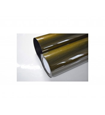 rola folie carbon auriu 9d premium  1.5mx16.8m  cod: n-gtc03 / c9d-16gl