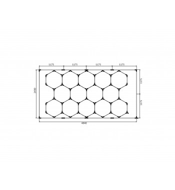 Set lumini LED HEXAGONALE Cod: HEX1