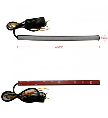 banda lumina de zi drl 30cm cu functie de semnalizare dinamica si fir separat pentru flash. cod: yel03-30cm