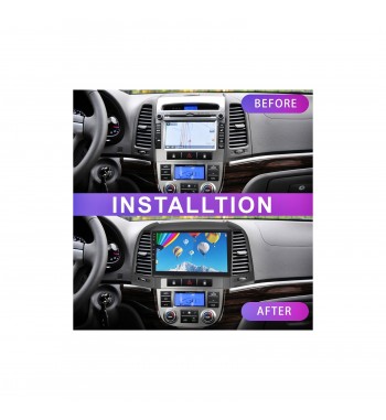 Rama Navigatie 9" cu cablaj  compatibila Hyundai Santa Fe II 2006-2012  Cod: NV3076- GR1