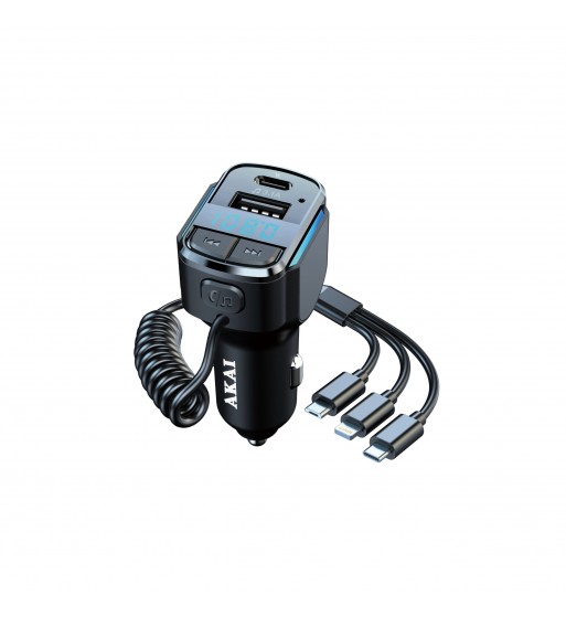 modulator fm cu trei tipuri  mufe de incarcare (tip c. micro usb si lightening) cod: fmt-32bt