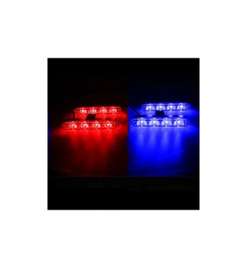 lampa led profesionala  stroboscopica 12v  cu telecomanda cod: hh-jzd44 - rosie-albastra hh-jzd44br