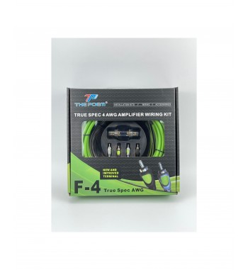 set cablu+siguranta pentru subwoofer profesional cod:f4-4g