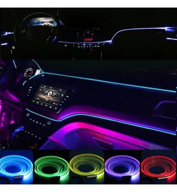 Fir neon cu LED RGB conectare mufa USB si telecomanda 6 metri Cod:FIR-RGB1-6TL