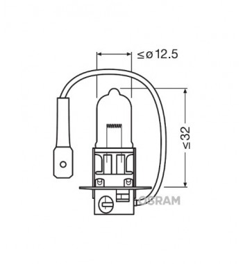 Bec halogen H3 12V-55W  Osram Cod: 64151