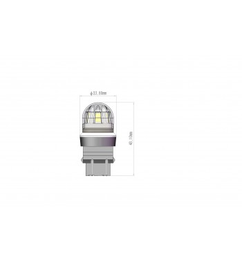 Bec 2 faze  P27-7W 3157 15SMD 2835 12V CANBUS  nonpolar 320 lumen Lumina alba Cod: SPT15-3157-W