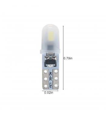 Set 2 becuri  T5 2LED-3014 12V CANBUS nonpolar 40 lumen - JSUN33-Rosu