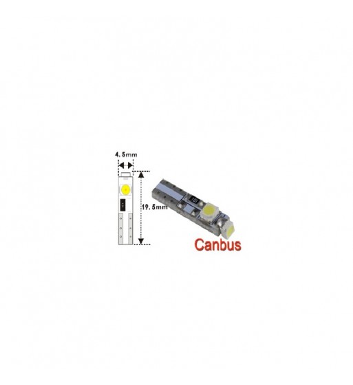 bec t5 3smd 12v cod:3528 - albastru -h4001b