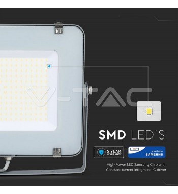 Proiector LED SMD 200W Slim Cip SAMSUNG Corp Gri 6400k 120LM-W Cod: 790