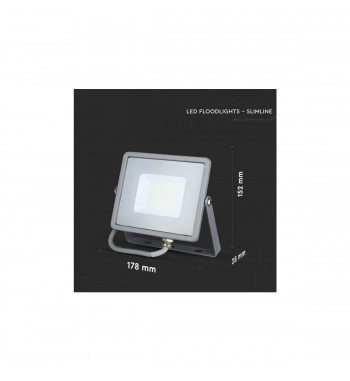 Proiector LED de 30W Cip SMD SAMSUNG Corp Gri 6400K COD: 456