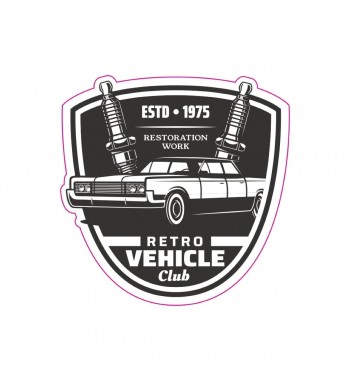 abtibild "retro vehicle club" cod: tag 015 / t2