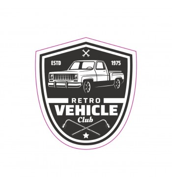 abtibild "retro vehicle club" cod: tag 012 / t2