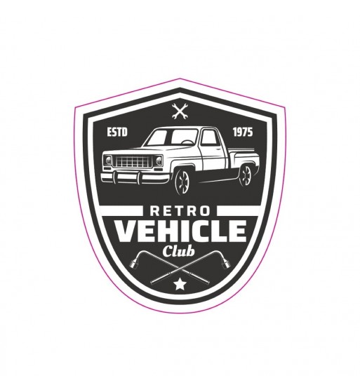 abtibild "retro vehicle club" cod: tag 012 / t2