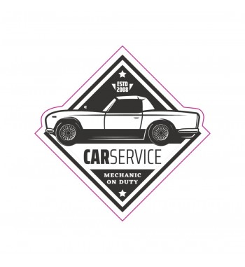 abtibild "retro car service" cod:tag 014 / t2