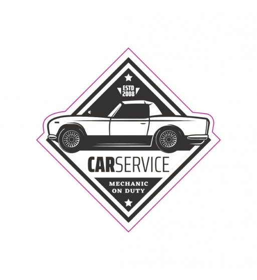 abtibild "retro car service" cod:tag 014 / t2