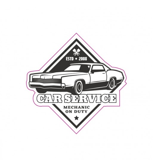 abtibild "retro car service"  cod:tag 011 / t2