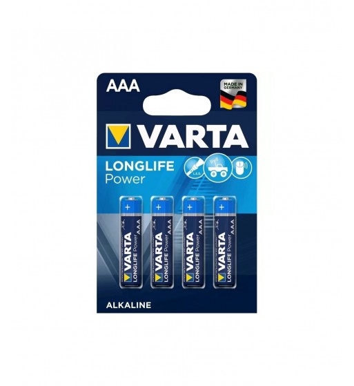 baterie varta longlife power aaa r3 1.5v alcalina  cod: 4903