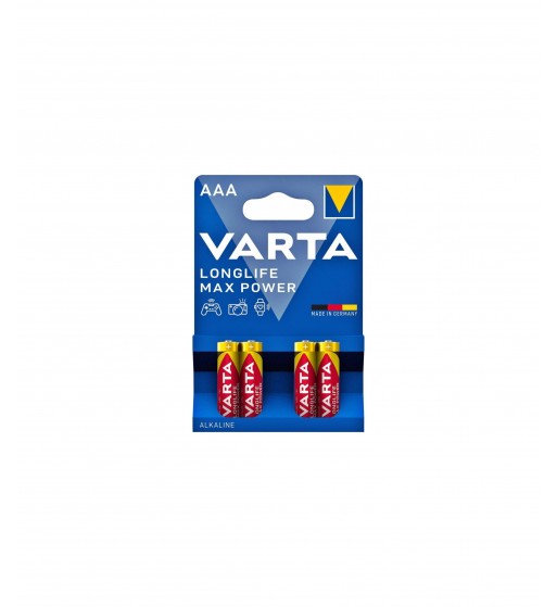 baterie varta longlife max power aaa r3 1.5v alcalina (set 4 buc.) cod: 4703