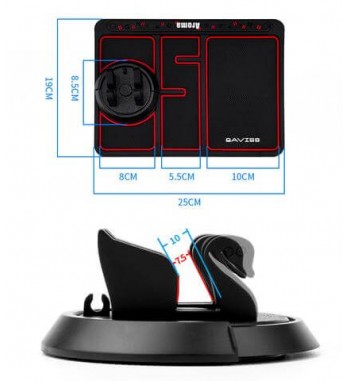 Suport telefon multifunctional antiderapant cu odorizant FHD-02