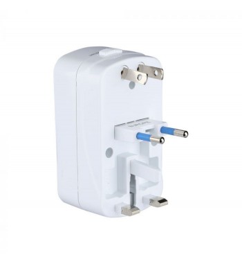 ADAPTOR UNIVERSAL PRIZA V-TAC (UK,US,EU) CU PROTECTIE SI 2USB 2.1A COD: 8704