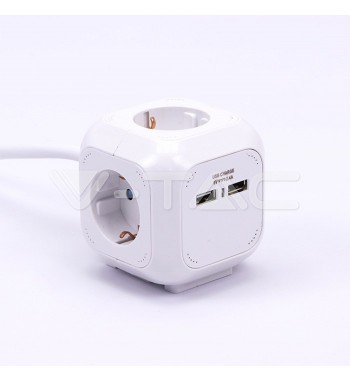 PrizÄƒ 4 Circuite È™i MufÄƒ USB CubicÄƒ 3G 1.55mm x 1.4m COD: 8800