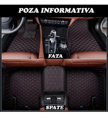 covorase auto lux piele 5d bmw seria 7 f01 2010-> varianta scurta ( 5d-033 cusatura rosie )