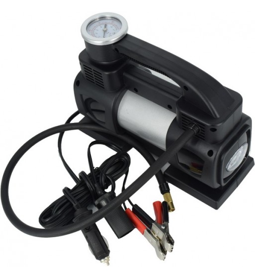 compresor aer 2 pistoane 12v premium cu manometru. cod: 1303