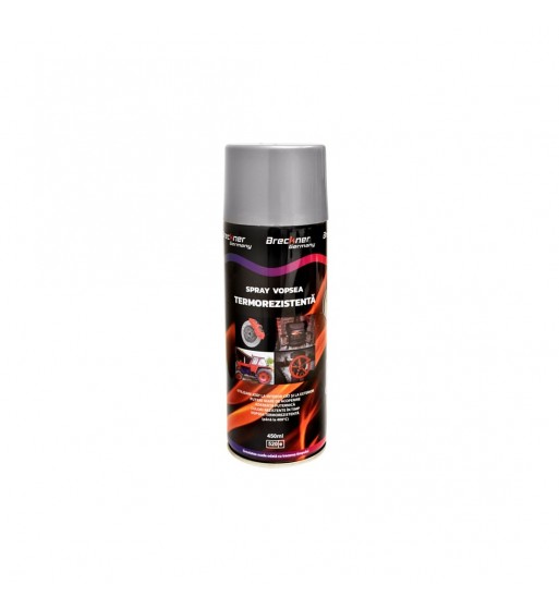 spray vopsea argintiu rezistent termic pentru etriere 450ml. breckner cod:bk83118