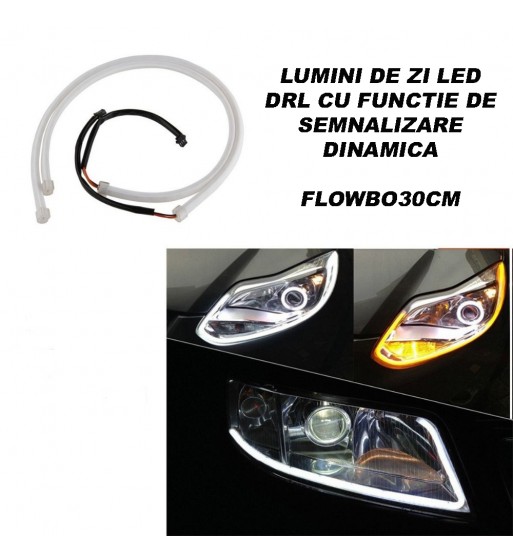 banda flexibila led drl 30cm cu functie de semnalizare dinamica flowbo30cm