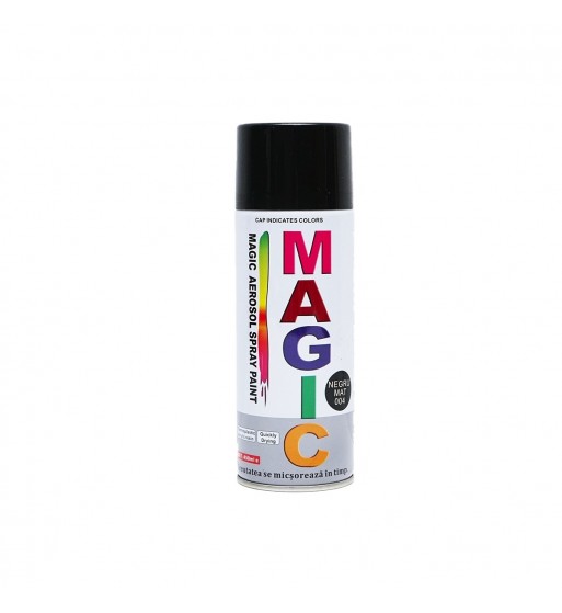 spray vopsea magic negru mat 450ml cod: 004