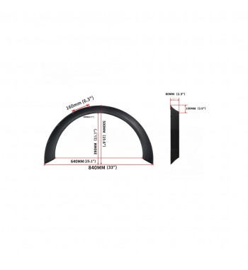 Set protectie aripa universal Overfender culoare Negru Mat  Cod: HH-UNIV-034