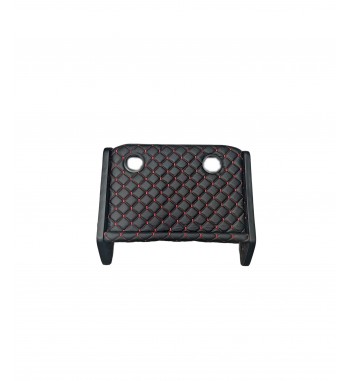 Masa de bord cu 2 suporti pentru pahare ,piele ecologica culoare Negru cusatura Rosie compatibila Volkswagen T5 2003->