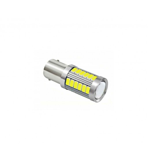 Bec 1 faza BA15S  LED 12V lumina galbena MIV Cod: 1156