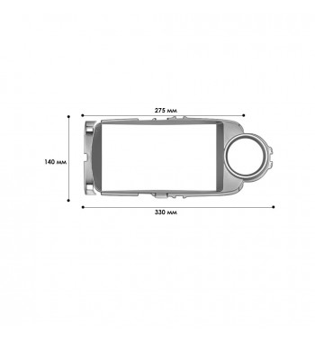 Rama Navigatie 9 cu cablaj  compatibila Toyota Yaris P13 2011-2018 Cod: NV3220 - GR1