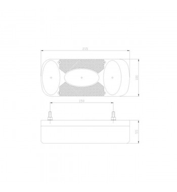 Lampa spate 215X100, 5 functii, cu ceata, stanga, Fristom Cod: MD-036 P