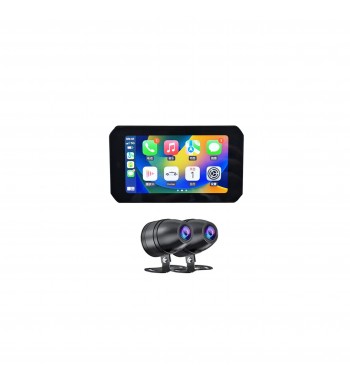 Sistem GPS moto cu DVR si camera marsarier + senzori presiune 12V cu 2 camere  Cod: CHS-C5-MOTO