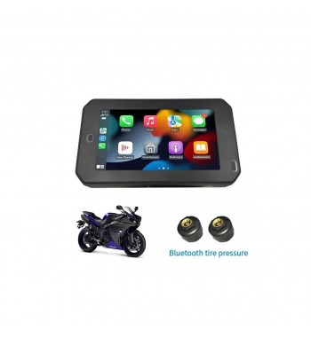 Sistem GPS moto cu DVR si camera marsarier + senzori presiune 12V cu 2 camere  Cod: CHS-C5-MOTO