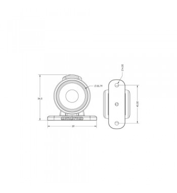 Lampa gabarit laterala LED NEON   Rosu - Portocaliu   12-24V  Cod: 202017- SK