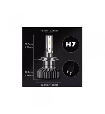 Bec cu LED H11Putere: 28W  - 9600 lumen 6000k Voltaj 12V CANBUS Cod: F2