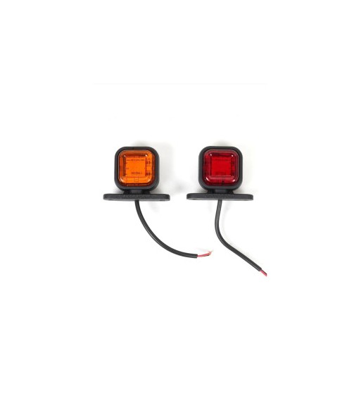 Lampa gabarit patrata LED  tip neon  portocalie si rosie  12V-24V  Cod: 202204