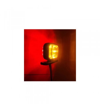 Lampa gabarit patrata LED  tip neon  portocalie si rosie  12V-24V  Cod: 202204