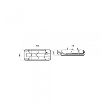 Lampa stop camion remorca cu mufa in mijloc 5 functii  Cod:  201801-SKT2 BC