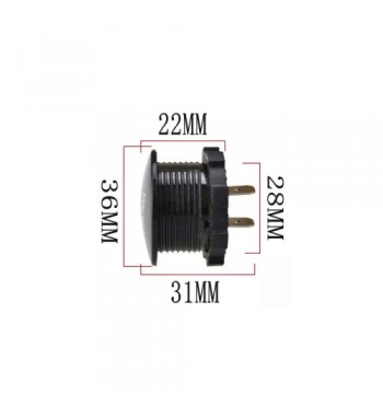 Voltmetru 12-24V -5-30V cu LED Rosu  Cod: DS400B